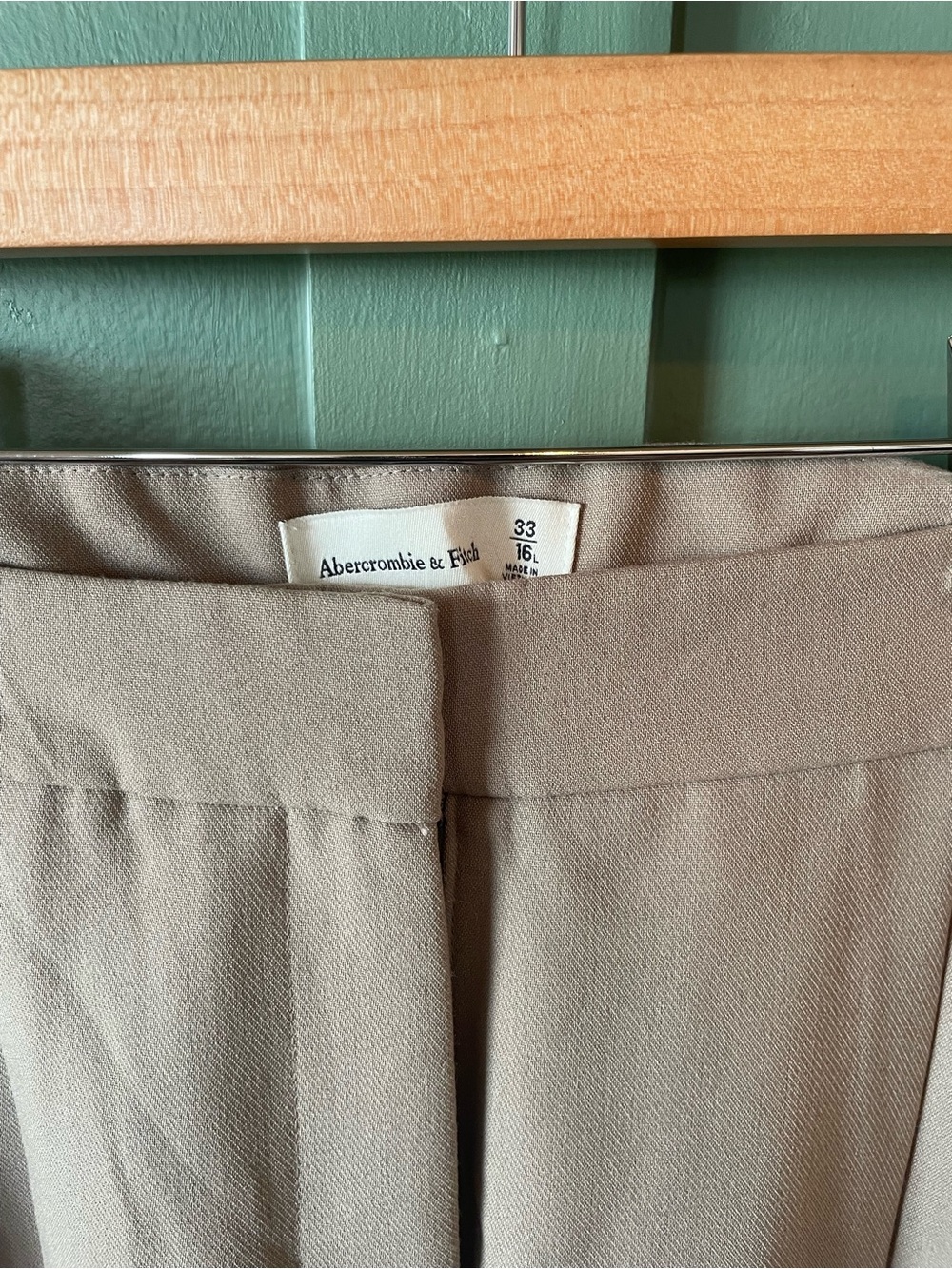 Wide Leg Pleated Women’s Pants in Taupe - Picture 2 of 5